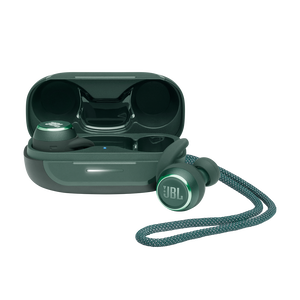 JBL Reflect Mini NC - Green - Waterproof true wireless Noise Cancelling sport earbuds - Hero